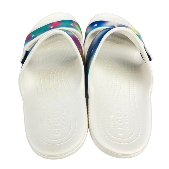 Crocs Classic Solarized Sandals Tie Dye Double Straps Slip On Size M10 W12 - Picture 6 of 12